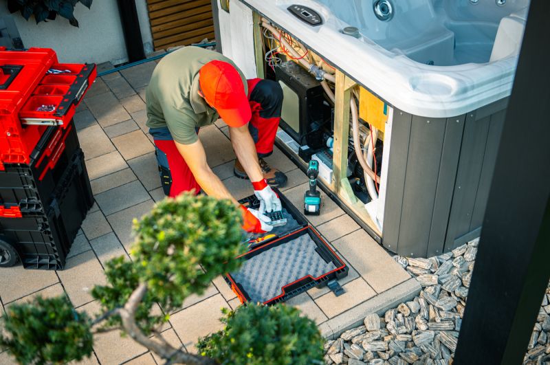 Hot Tub Being Positioned